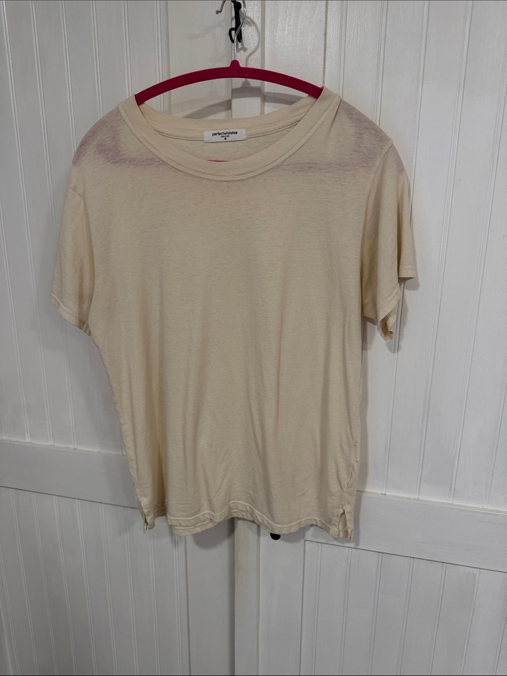 Perfectwhitetee Classic Crewneck cream, shortsleeved Women’s Tee size m